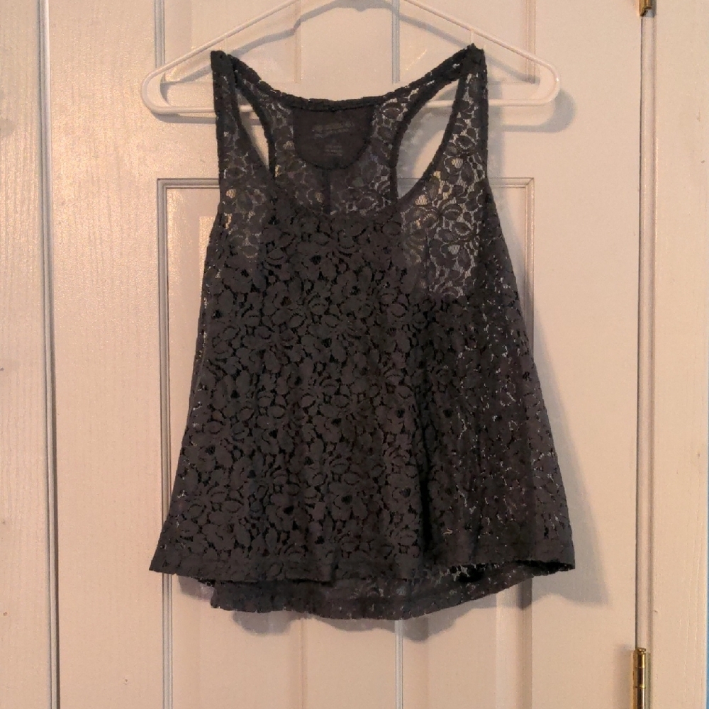 Gray Asymmetrical Sleeveless Tank Top